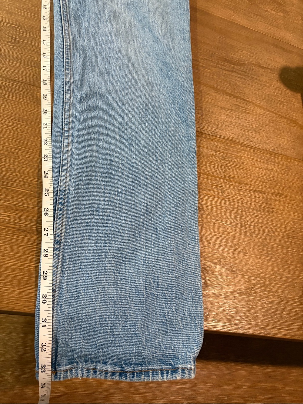 Abercrombie and Fitch Curve Love High-Rise Straight Leg Jeans in Light Blue 14XL - Picture 6 of 7